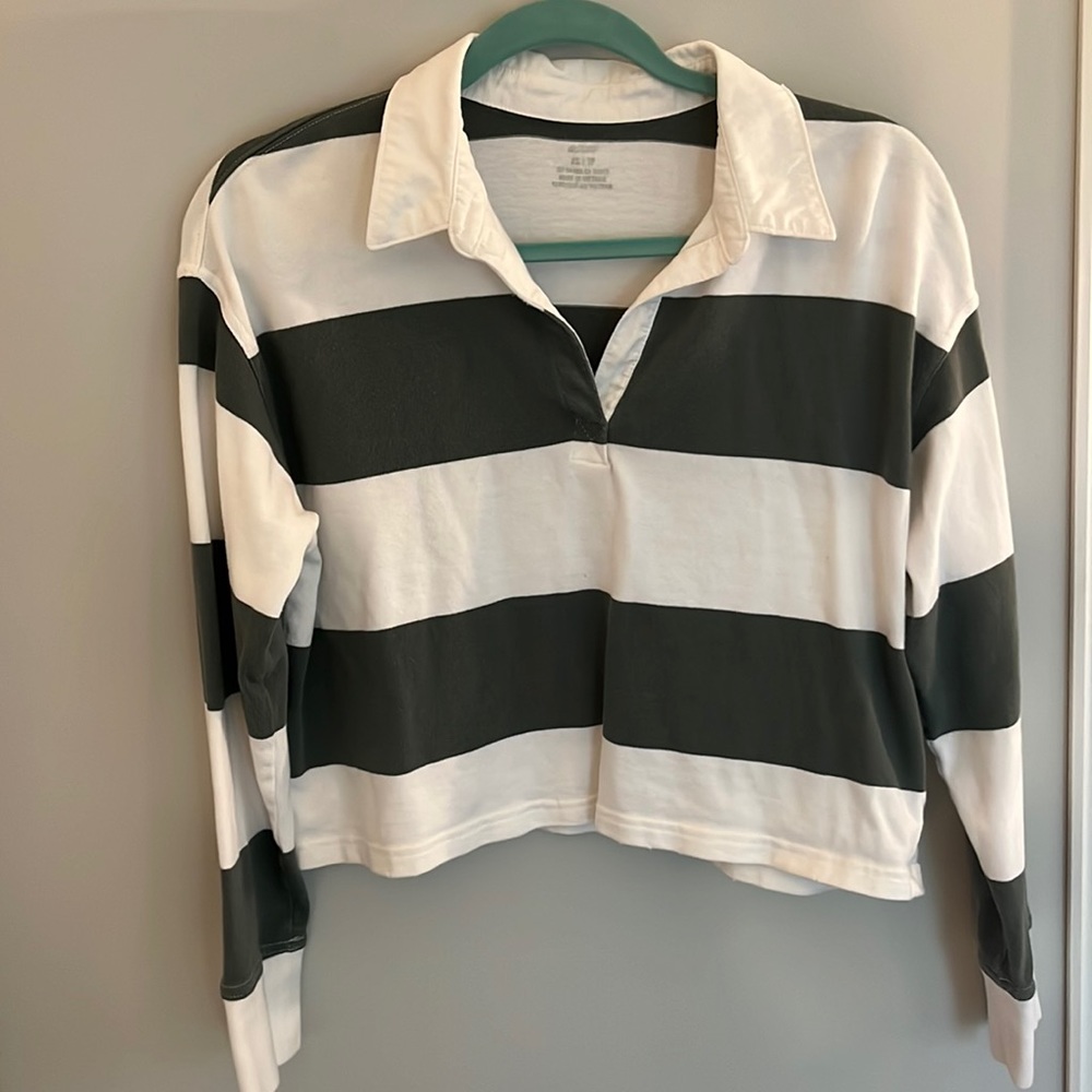 Aerie cropped rugby shirt